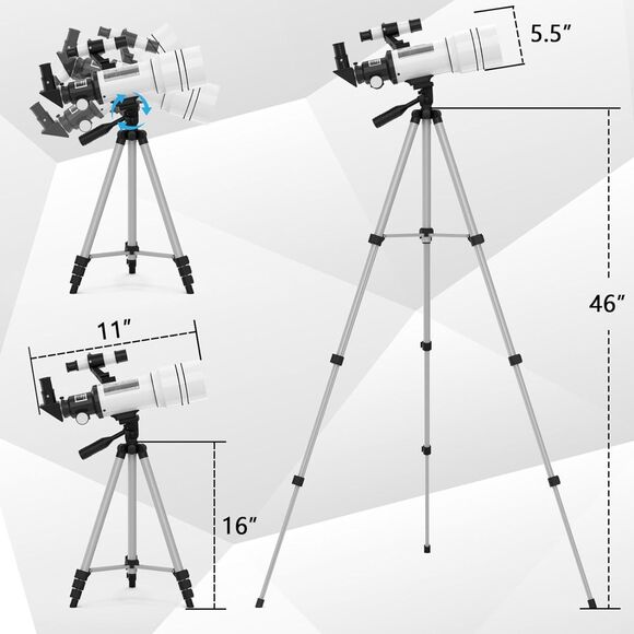 ToyerBee Telescope for Adults & Kids, 70mm Aperture Astronomical Refractor - Picture 2 of 6